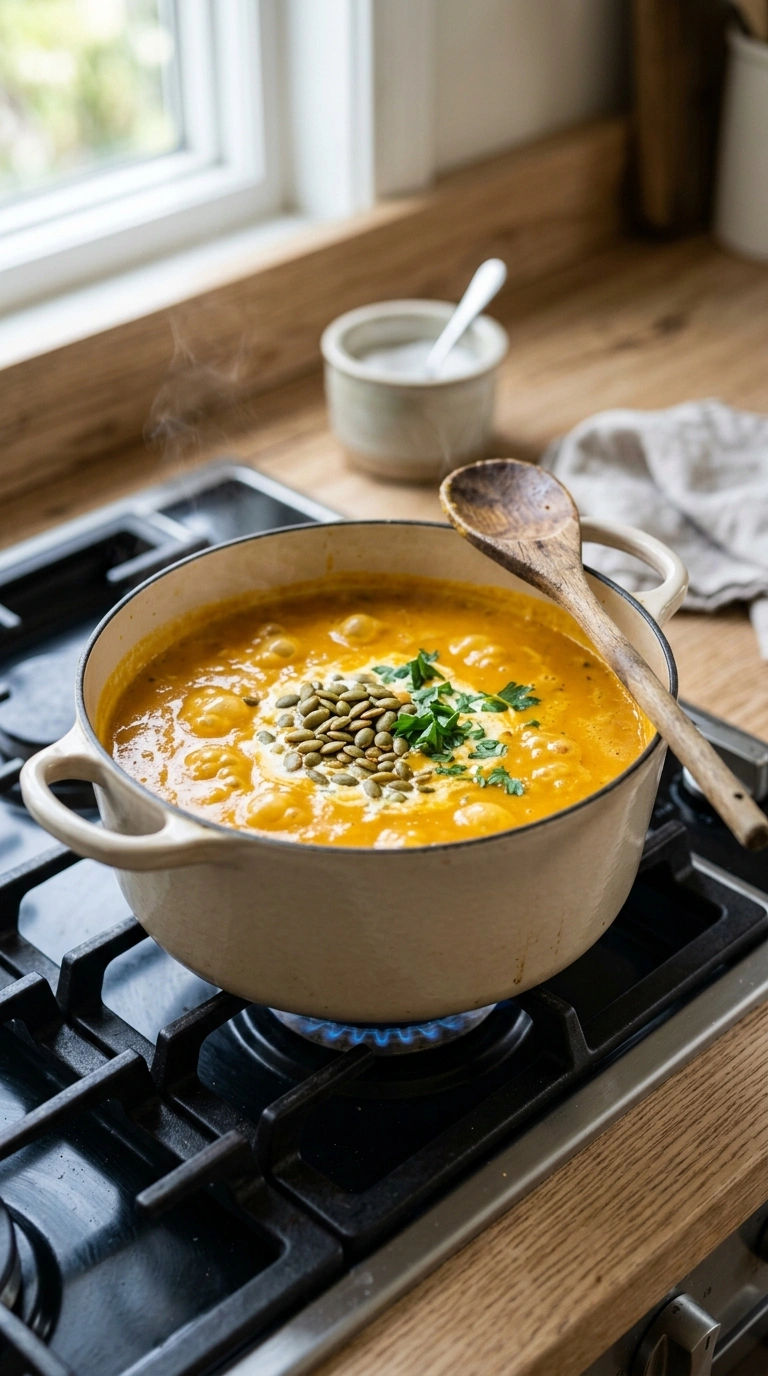 Cooking instructions for pumpkin soup