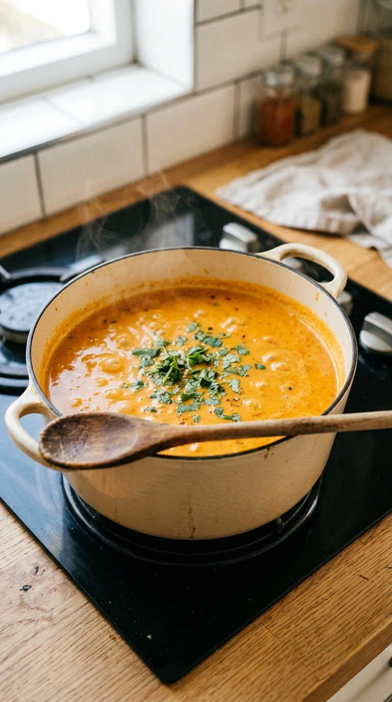 Cooking instructions for pumpkin curry soup