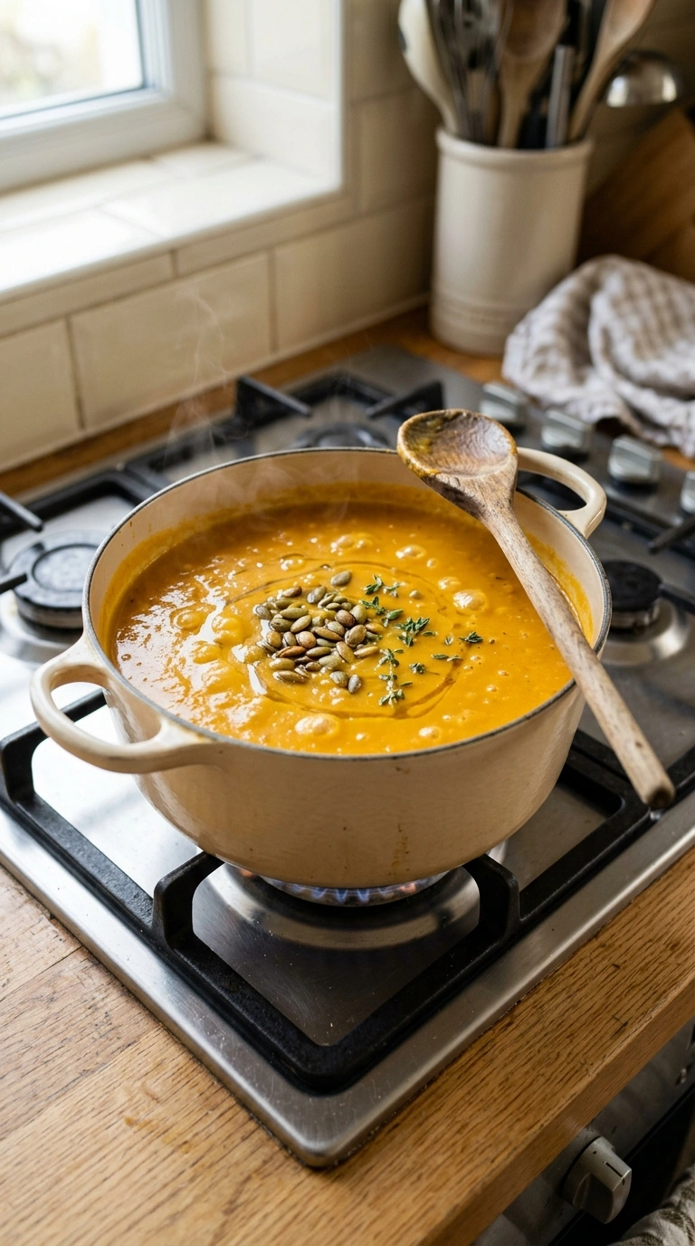 Cooking instructions for butternut squash soup