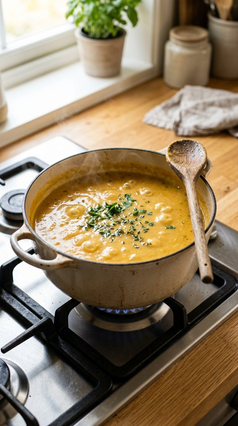 Cooking instructions for apple butternut squash soup