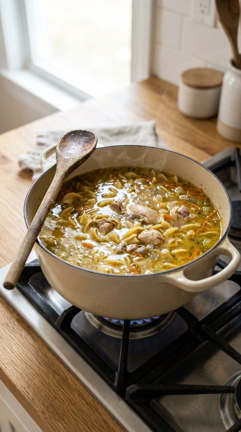 Cooking instructions for chicken noodle soup