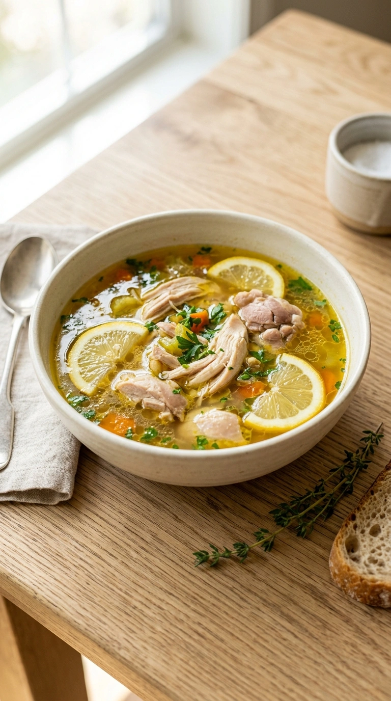 Zesty Lemon Chicken Soup | 30-Min Cozy Family Comfort Dinner