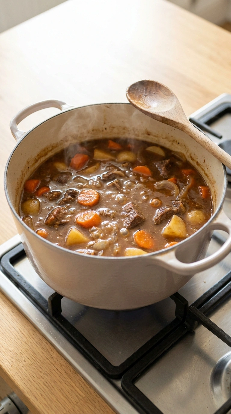 Cooking instructions for beef stew