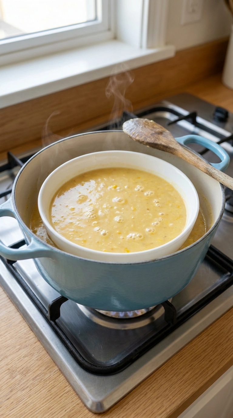 Cooking instructions for corn chowder