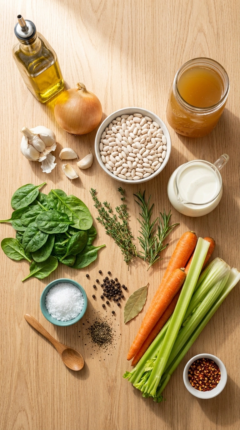 Ingredients for white bean soup