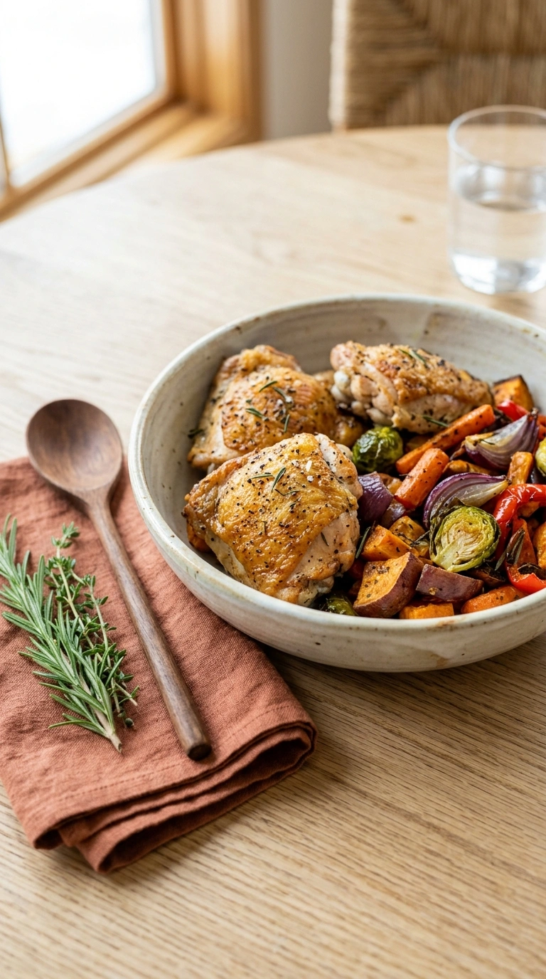 sheet pan chicken ready to serve