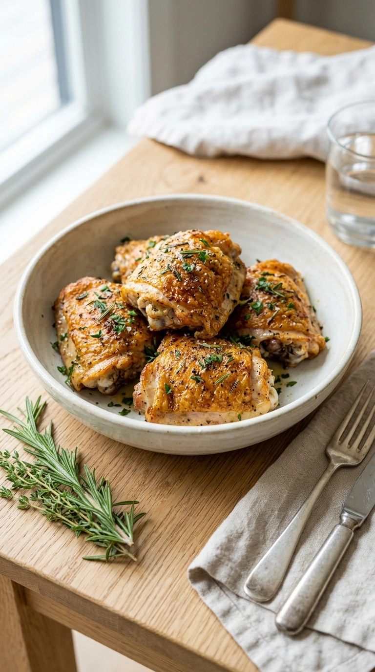 Crispy Baked Chicken Thighs | 40-Min Easy Family Dinner