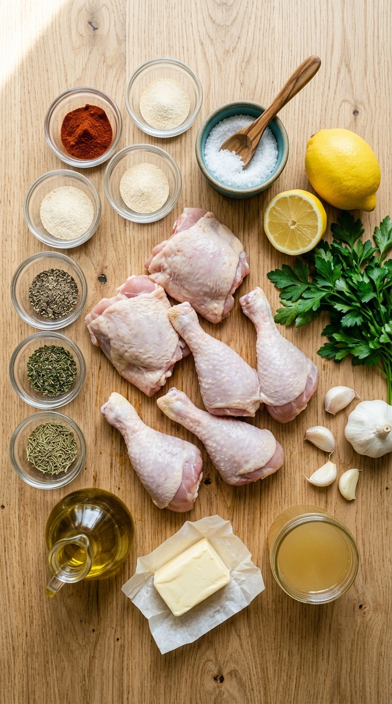 Ingredients for baked chicken thighs