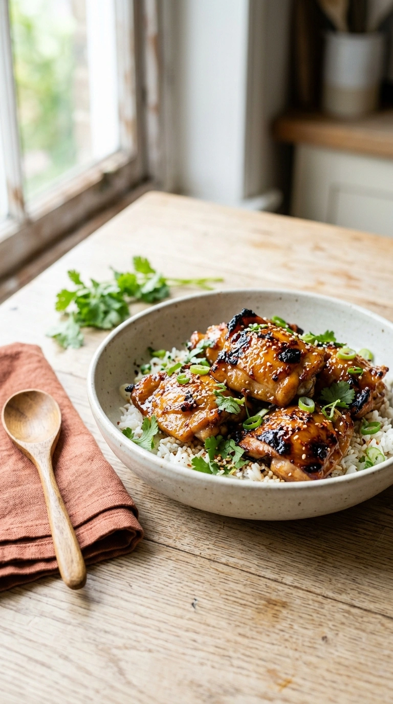 baked honey garlic chicken ready to serve