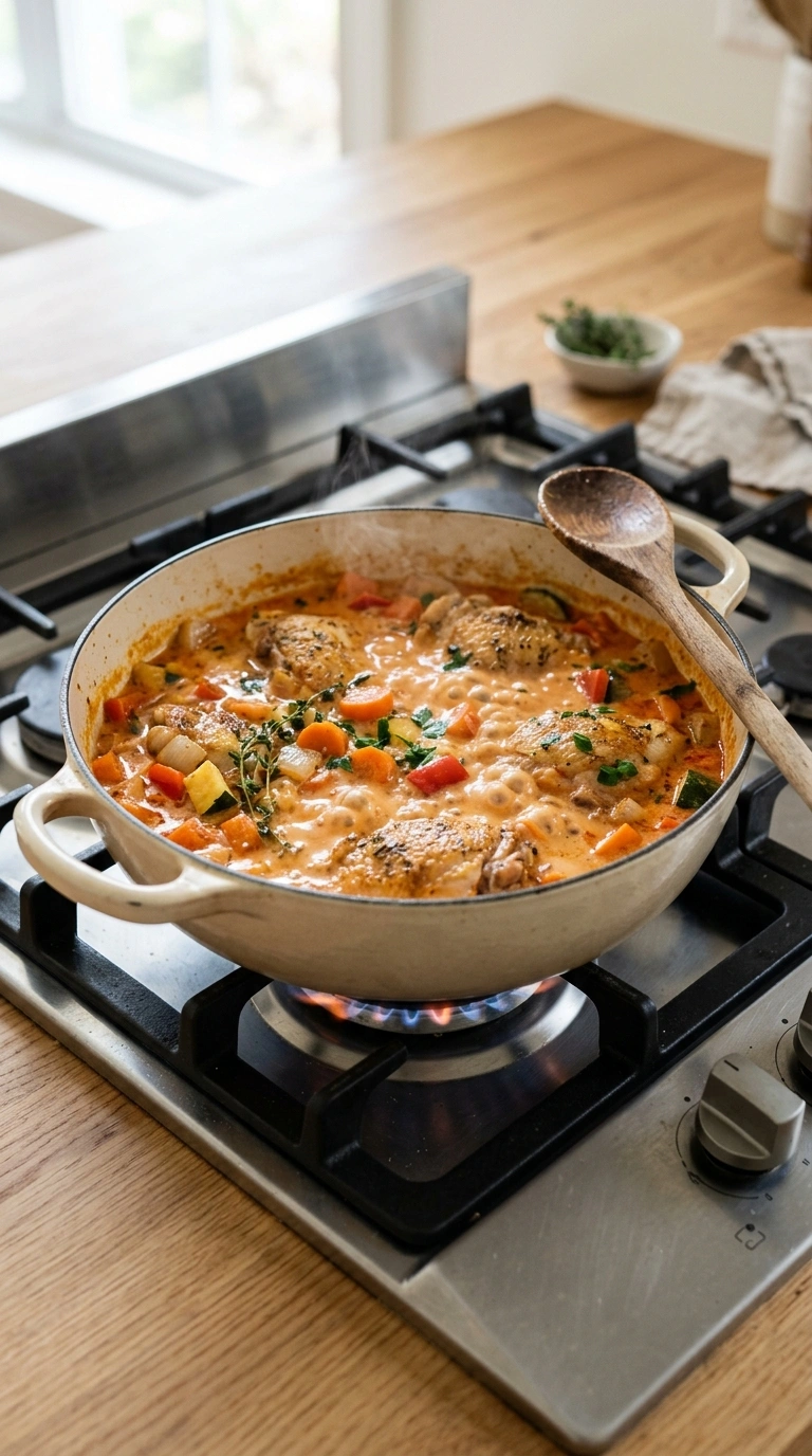 Cooking instructions for skillet chicken