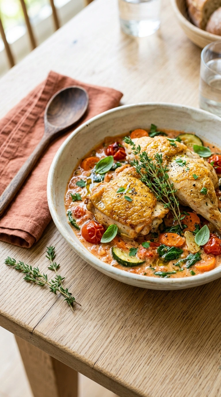 skillet chicken ready to serve