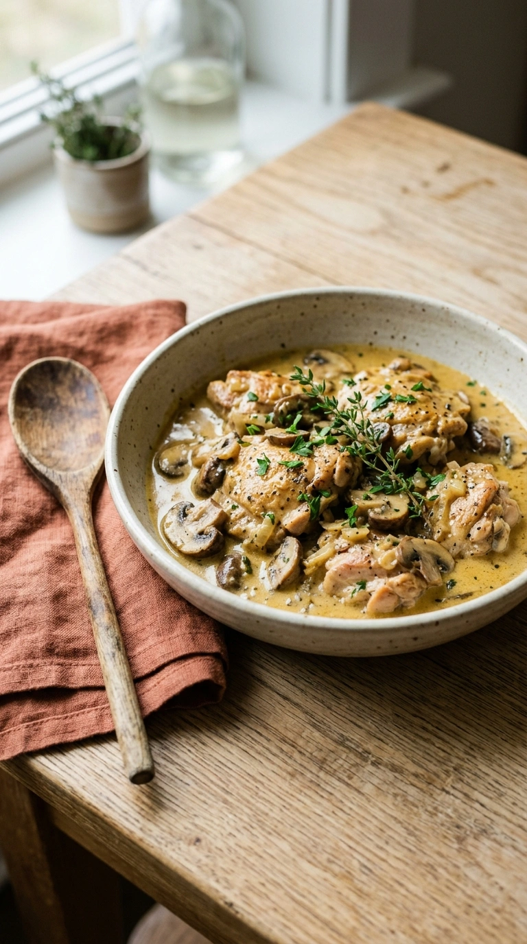 creamy skillet chicken ready to serve