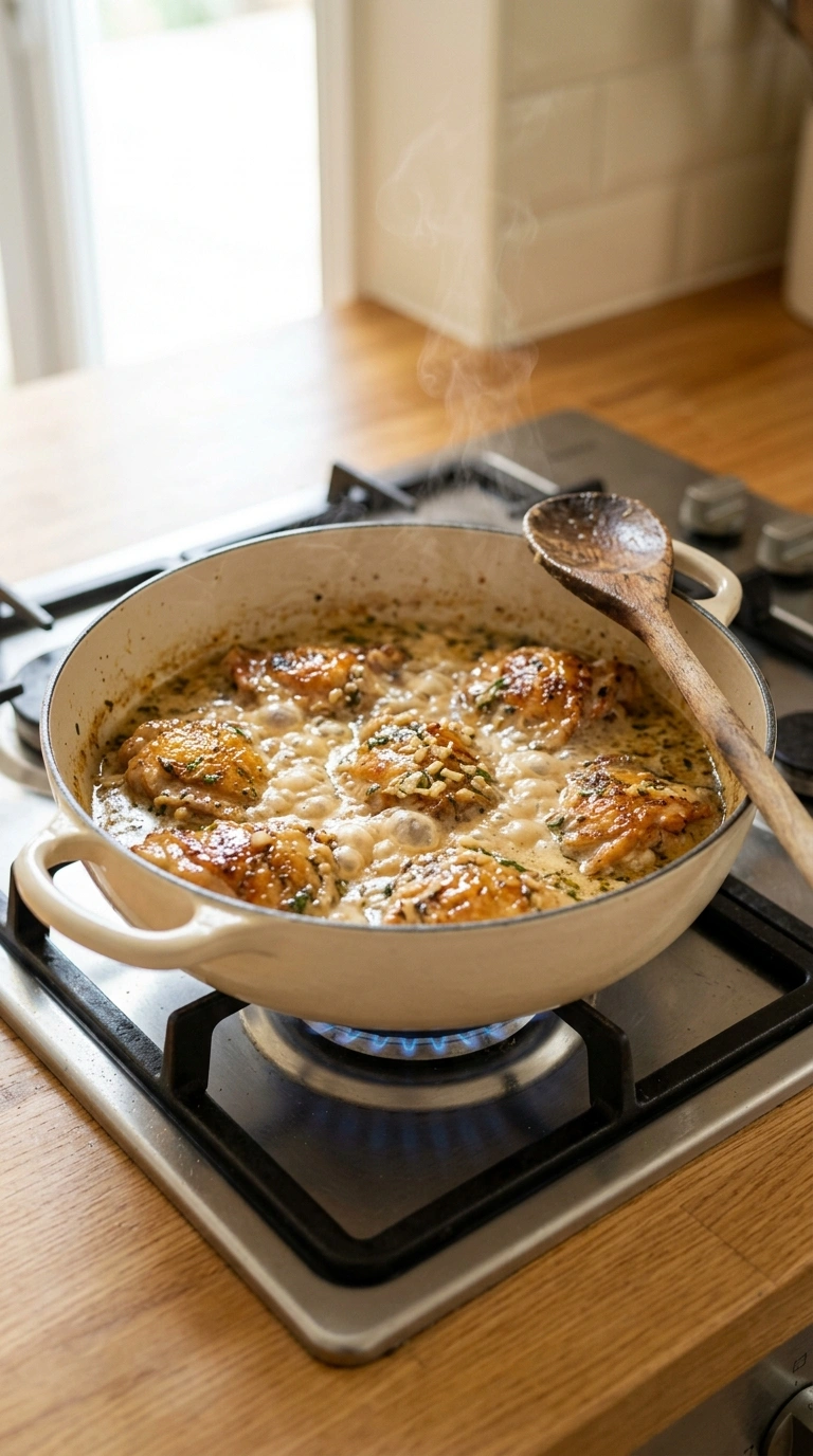 Cooking instructions for garlic butter skillet chicken