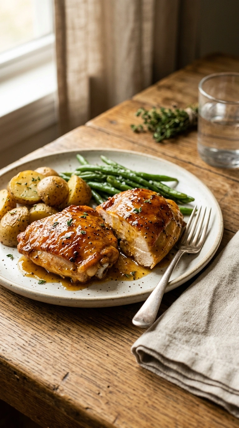 honey mustard chicken ready to serve