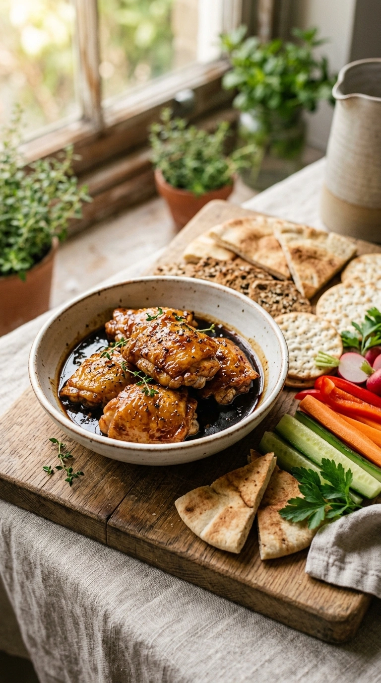 balsamic glazed chicken ready to serve