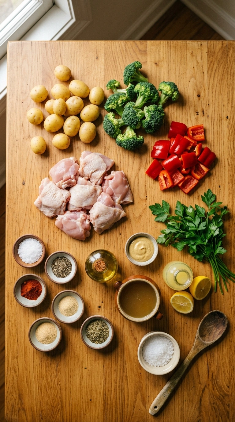 Ingredients for back to school sheet pan dinner