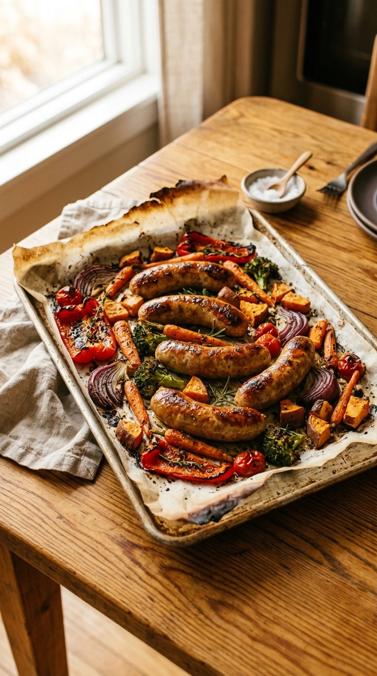 Smoky Sheet Pan Chicken Sausage and Veggies | 30-Min Back-to-School Family