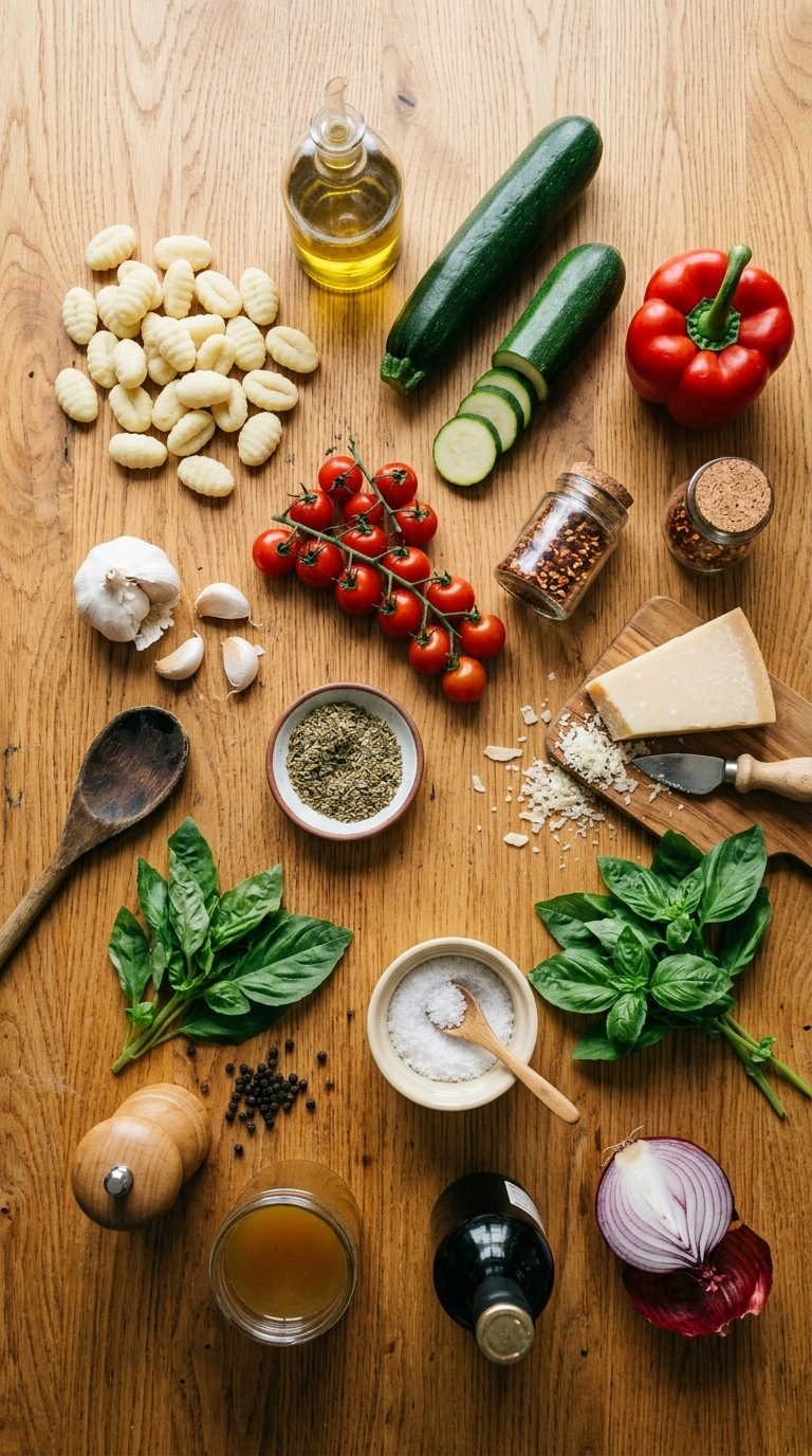 Ingredients for sheet pan gnocchi