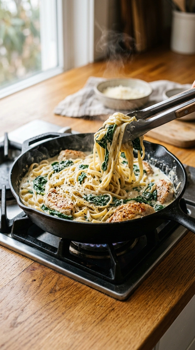 Cooking instructions for weeknight pasta