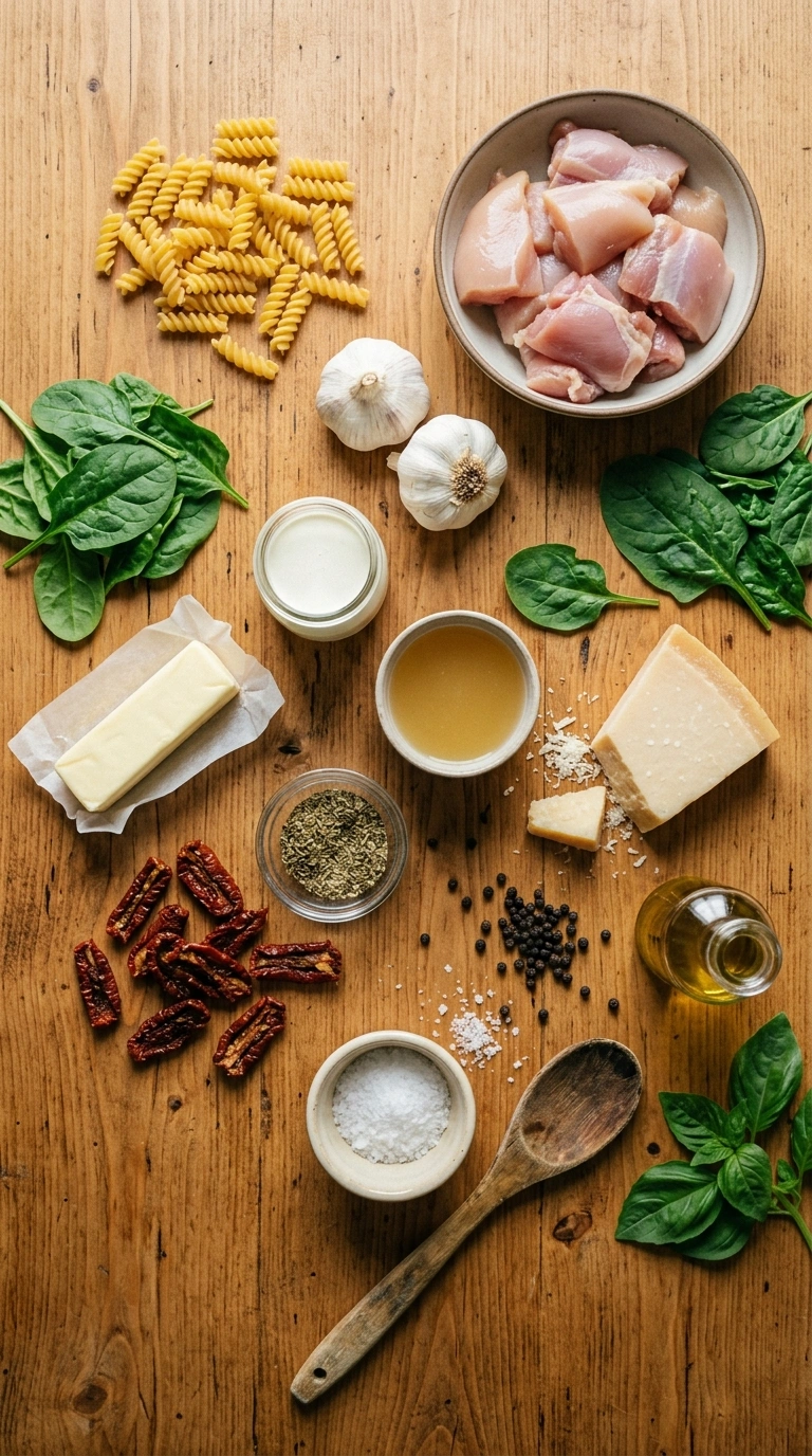 Ingredients for weeknight pasta