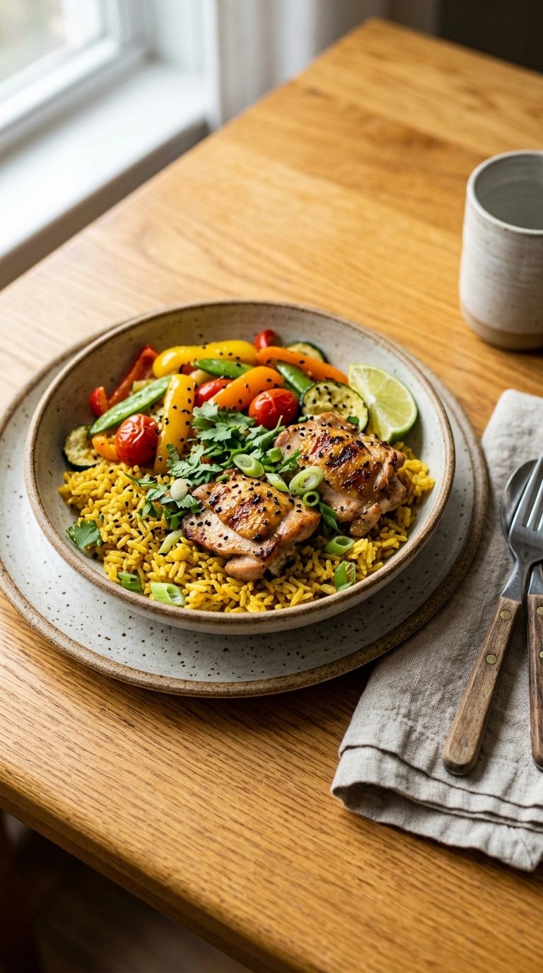 Juicy Chicken Rice Bowl | 25-Min Easy Family Quick Weeknight