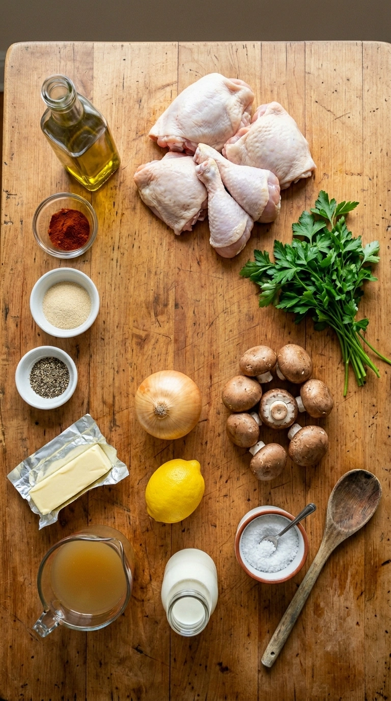 Ingredients for 30 minute chicken dinner