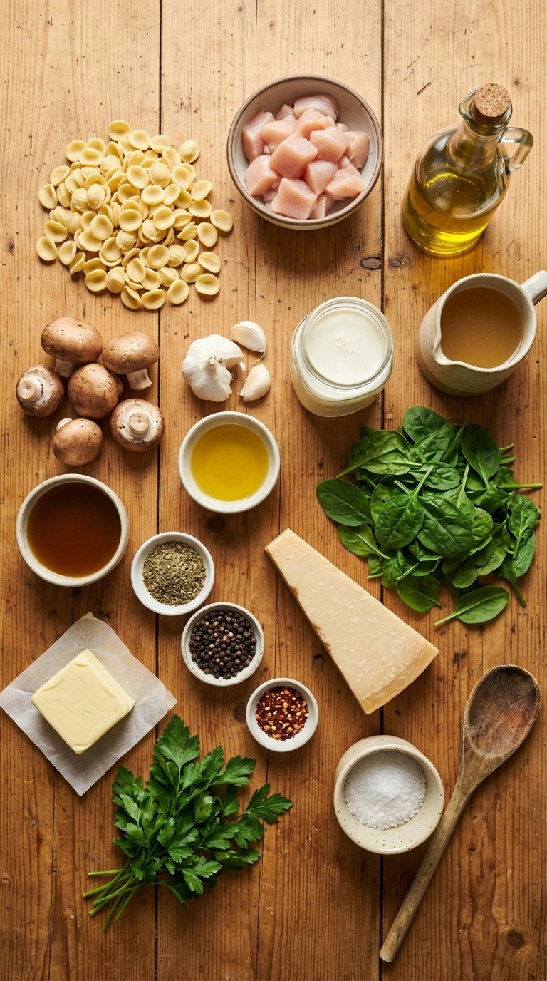 Ingredients for 30 minute pasta dinner