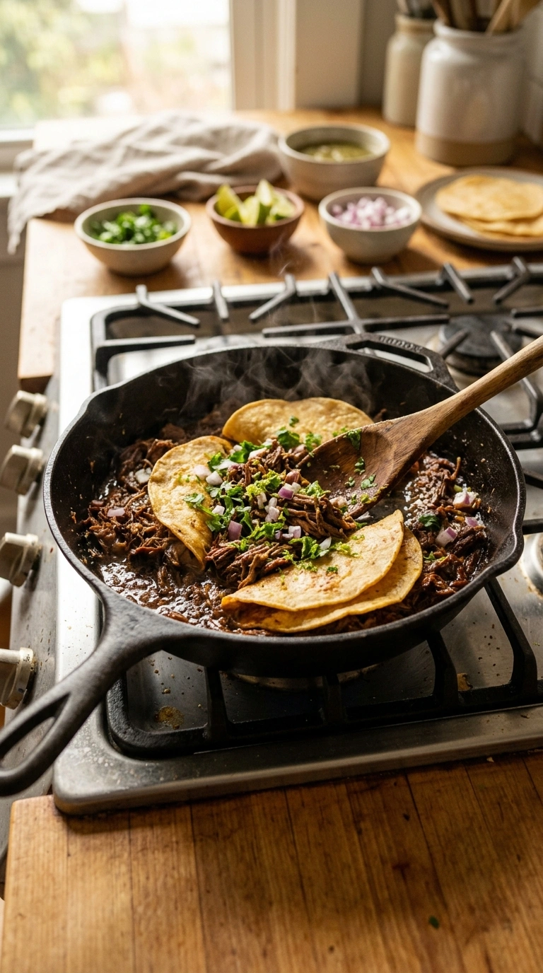 Cooking instructions for 30 minute taco dinner