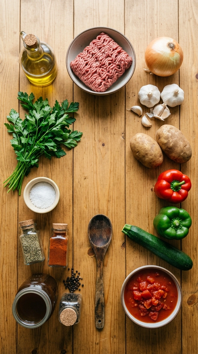 Ingredients for after school dinner