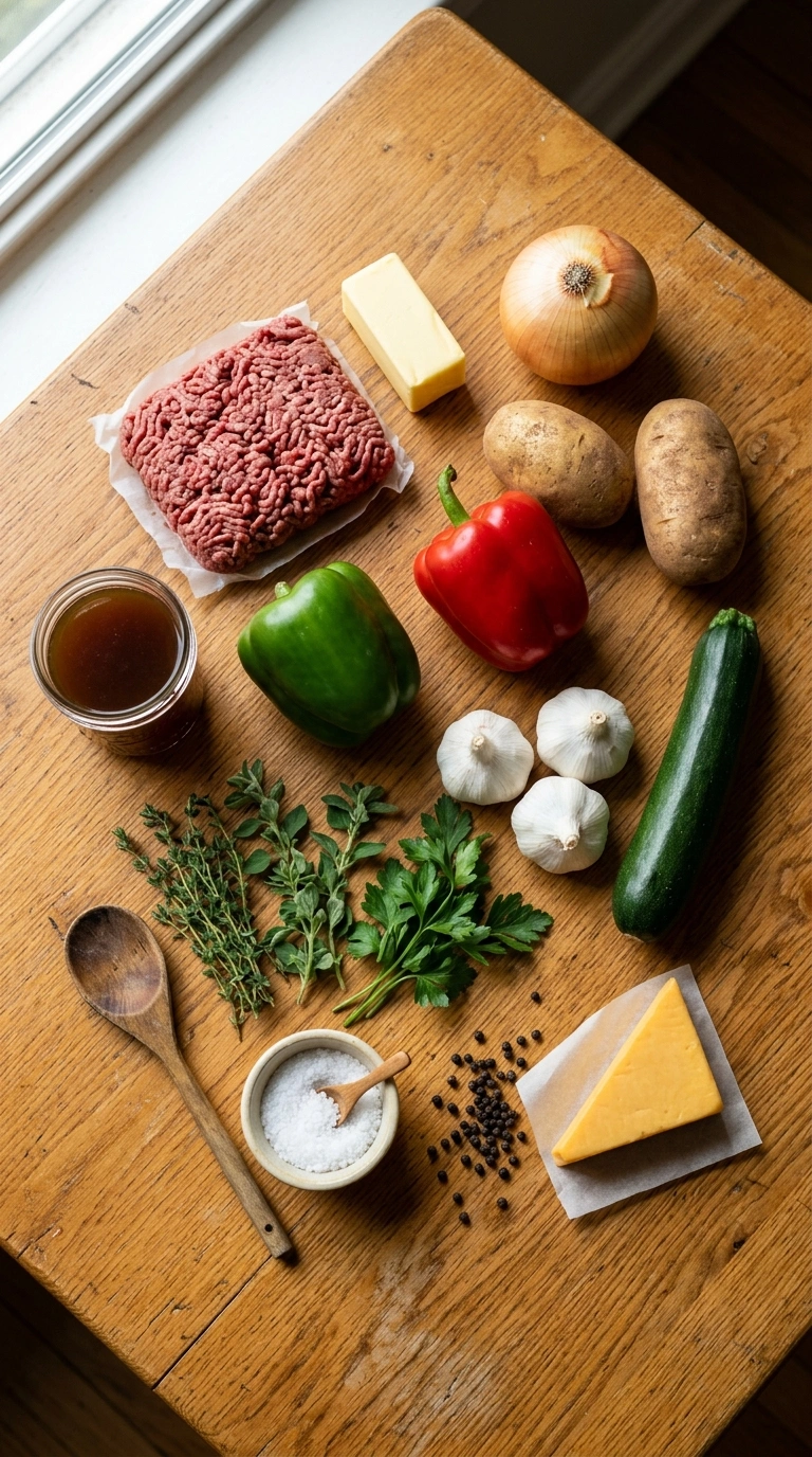 Ingredients for school night skillet