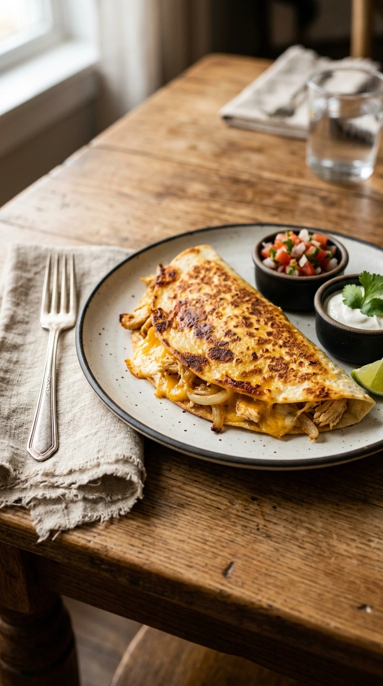 weeknight quesadilla ready to serve