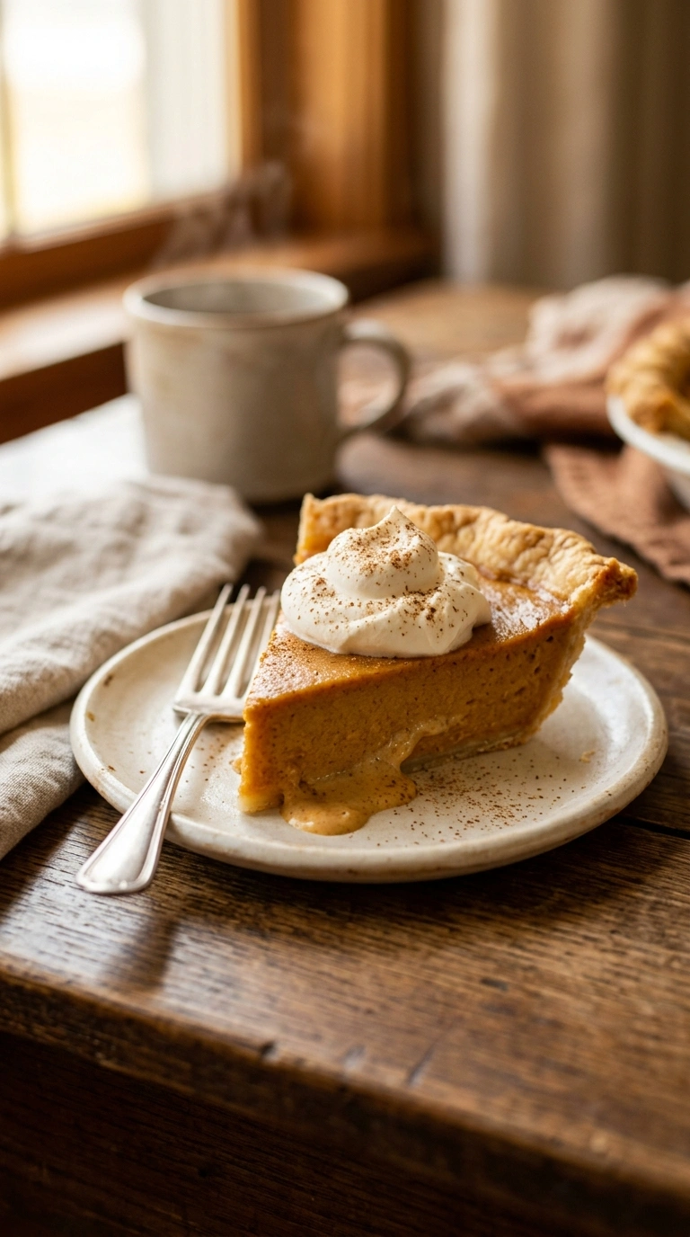 no bake pumpkin pie ready to serve