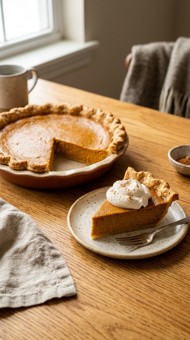 Creamy No-Bake Pumpkin Pie | Easy Cozy Fall Family Dessert