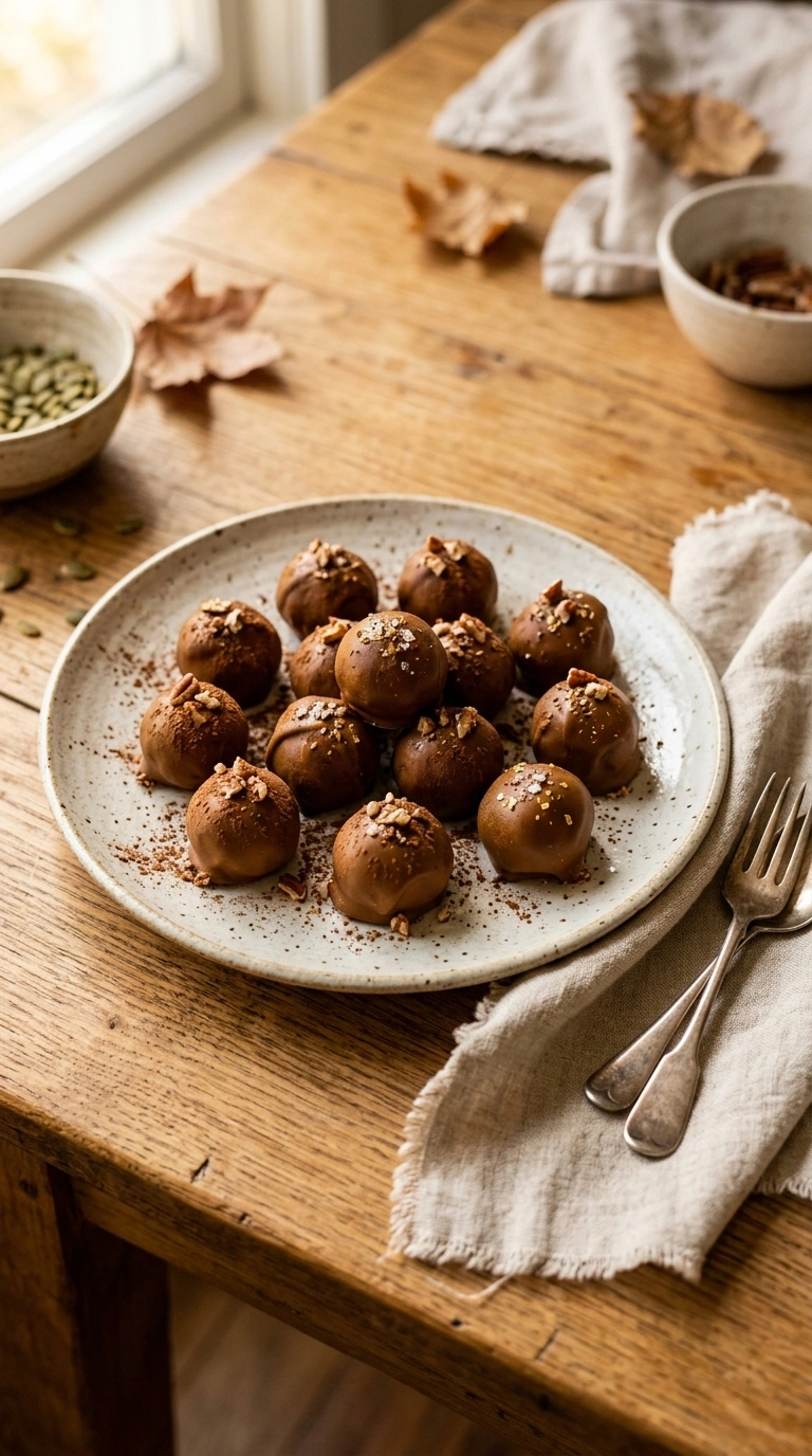 Velvety No-Bake Pumpkin Truffles | Easy Cozy Fall Family Dessert