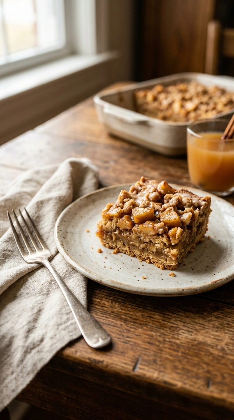 no bake apple cinnamon bars ready to serve