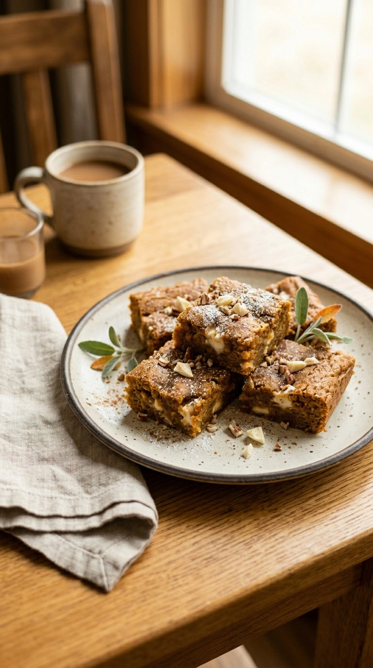 Spiced Pumpkin Blondies | Easy Cozy Fall Family Dessert