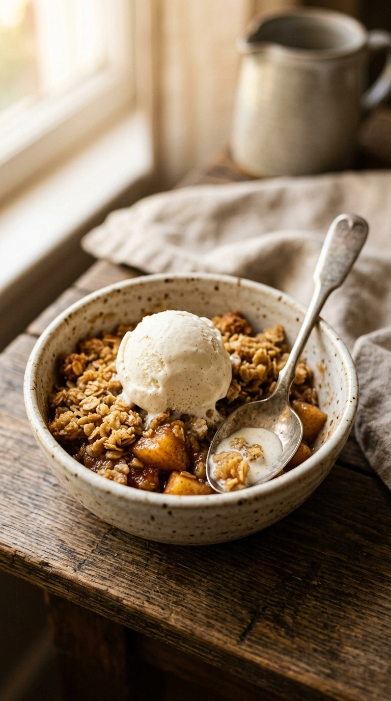 apple crisp ready to serve