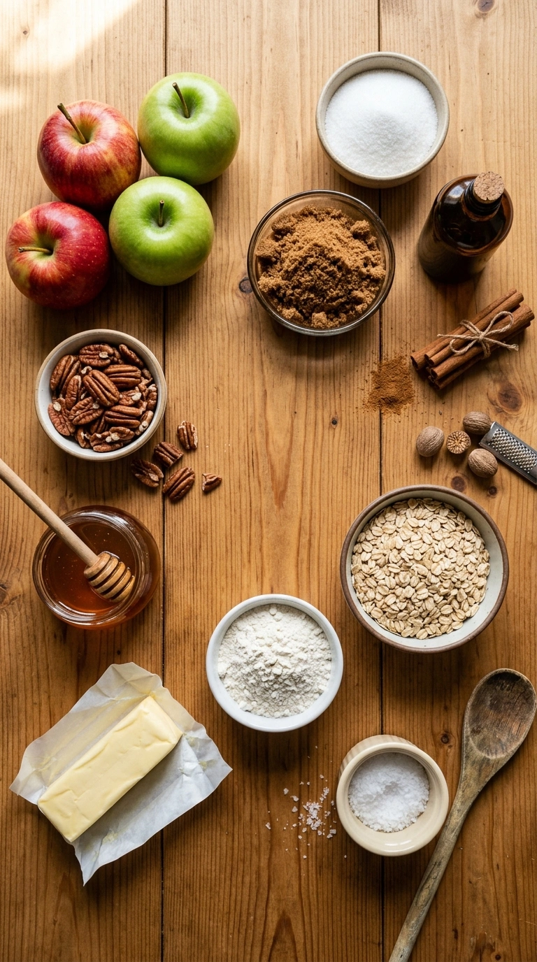 Ingredients for apple crumble
