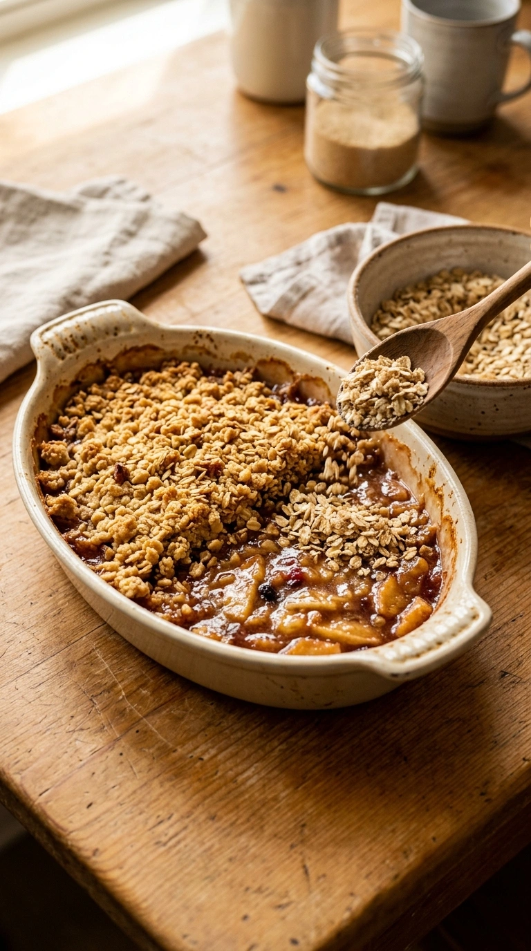 Cooking instructions for caramel apple crisp