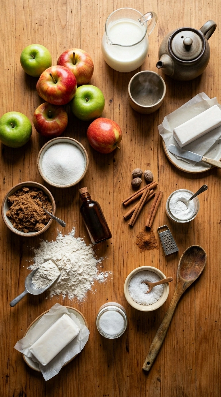 Ingredients for apple cobbler