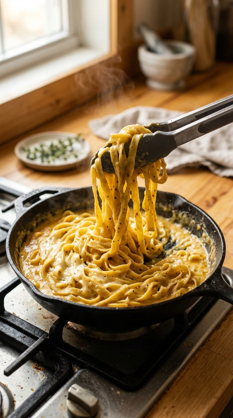 Cooking instructions for baked butternut pasta