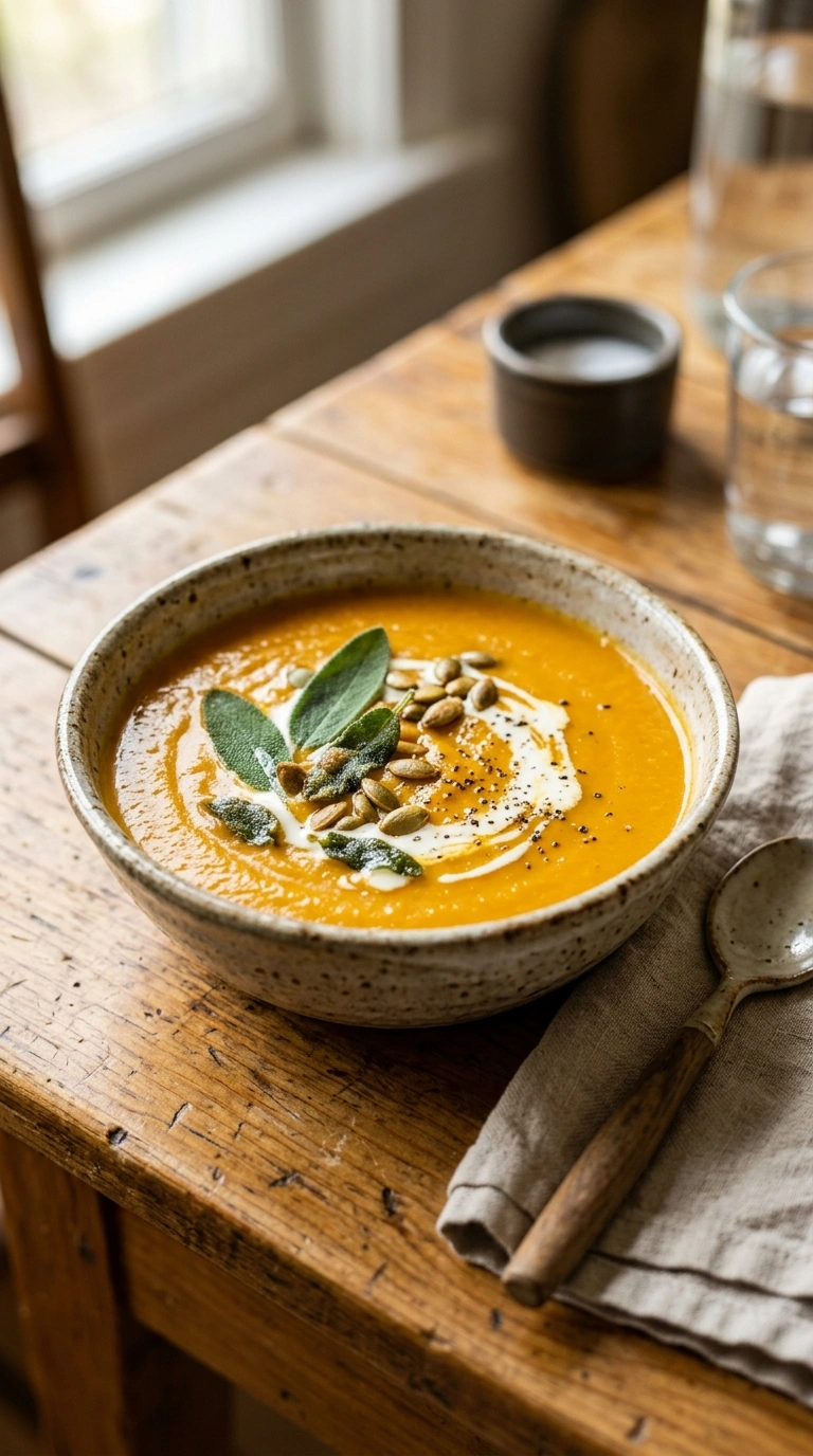 Creamy Hearty Roasted Pumpkin Soup | 45-Min Easy Family Fall Comfort Bowl