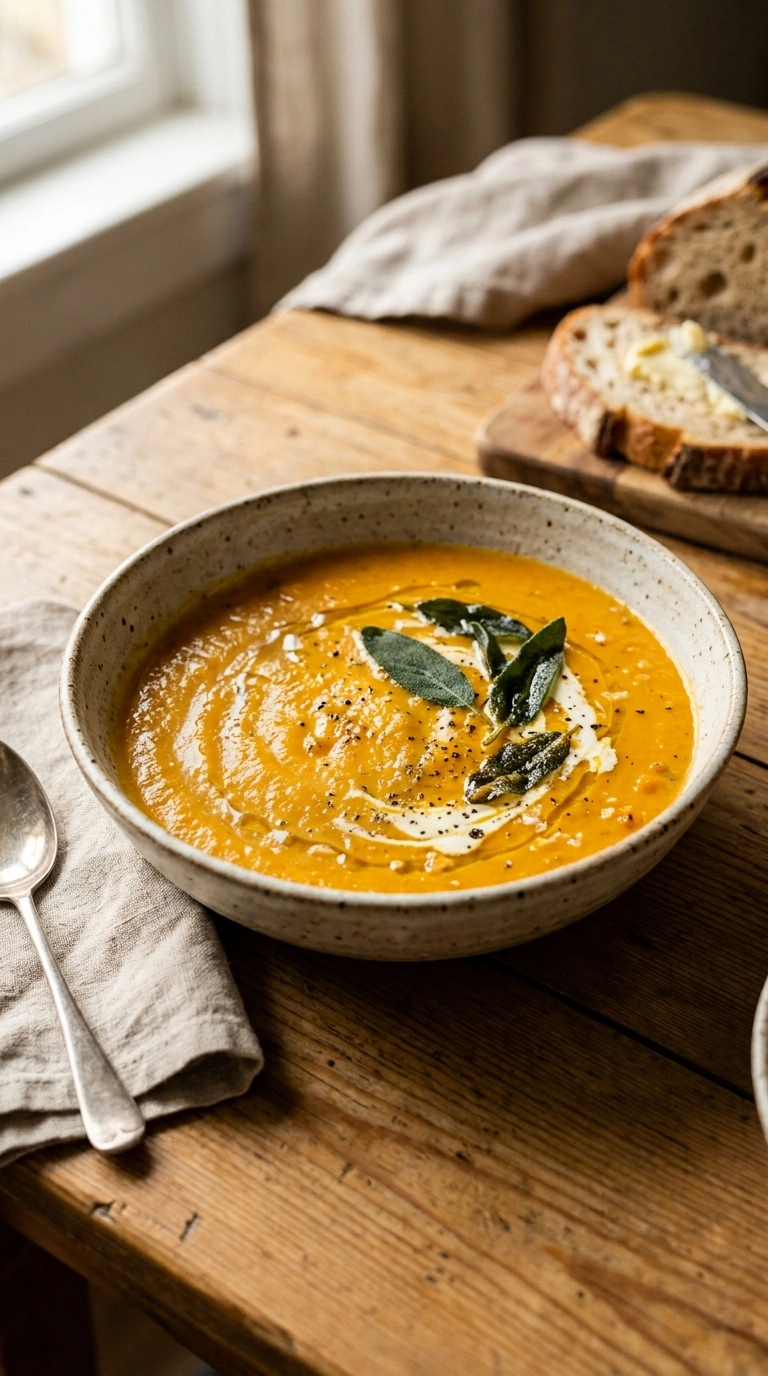 Creamy Hearty Maple Butternut Soup | 45-Min Easy Family Cozy Harvest Bowl
