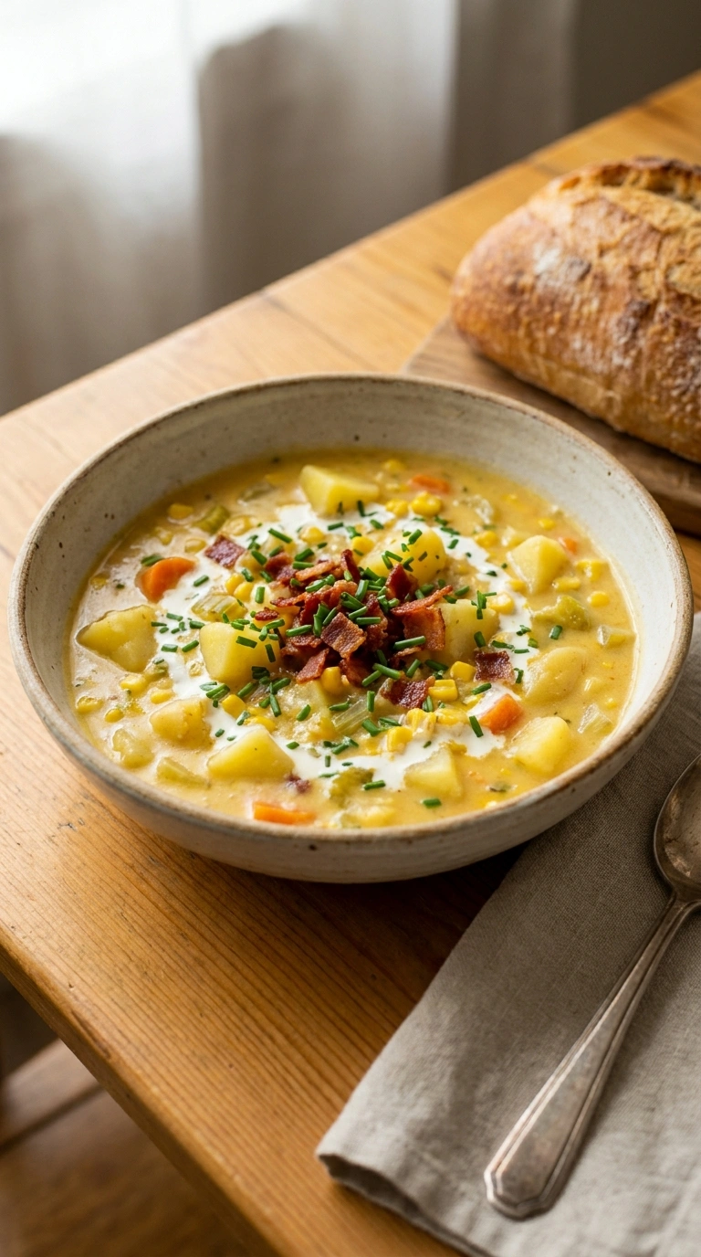 Creamy Comforting Potato Chowder | 40-Min Easy Family Fall Comfort Bowl