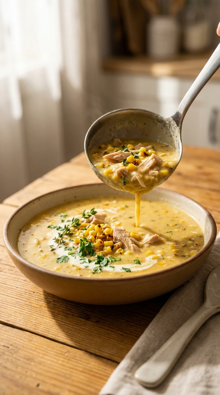 Creamy Comforting Chicken Corn Chowder | 40-Min Easy Family Fall Comfort Bowl