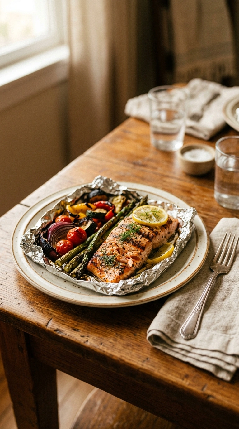 smoky tender grilled salmon foil packs ready to serve