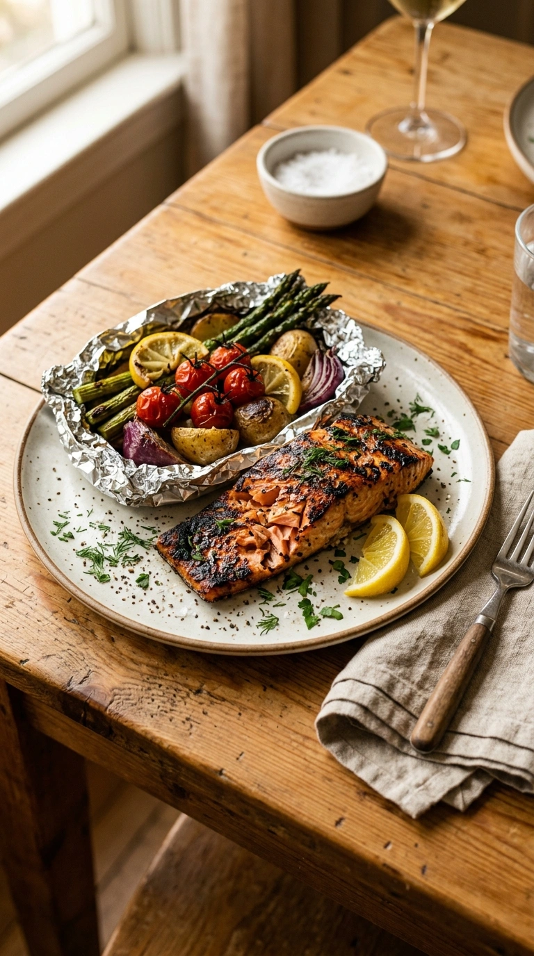 Smoky Tender Grilled Salmon Foil Packs | 27-Min Easy Family Fall Dinner