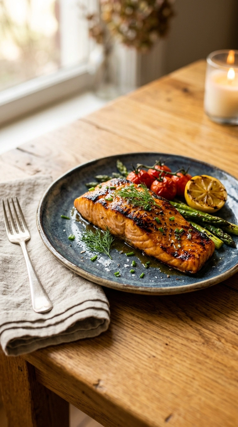 Smoky Tender Honey Garlic Grilled Salmon | 27-Min Easy Family Fall Dinner