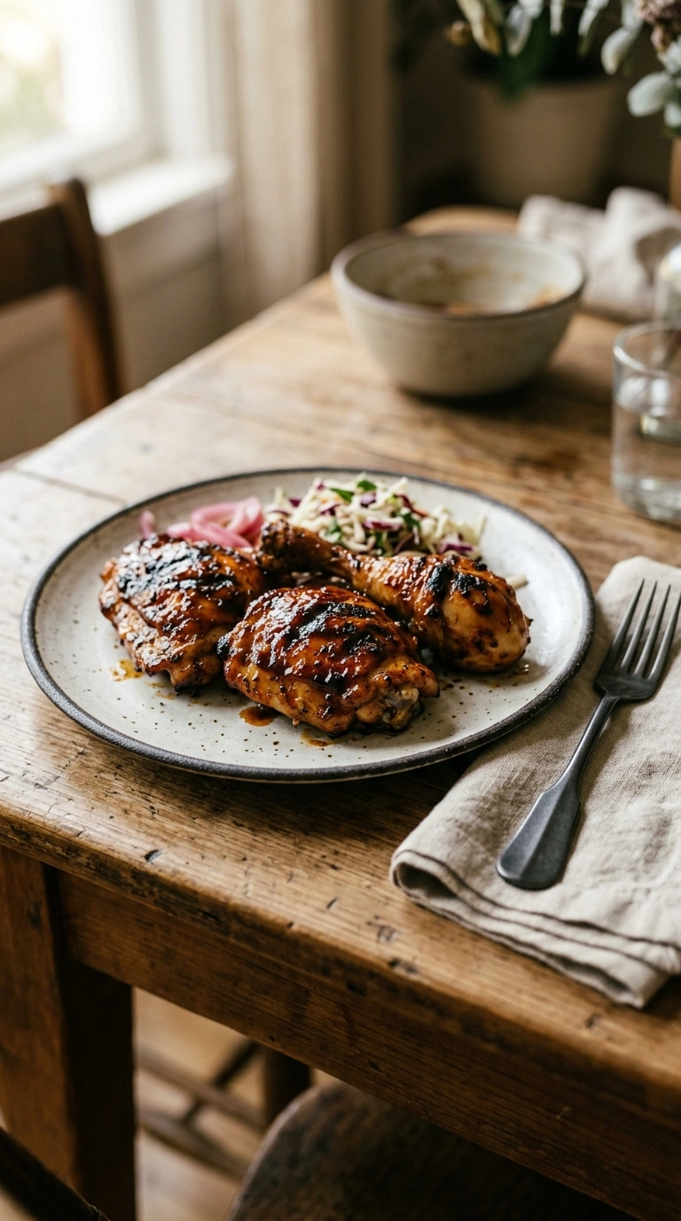 juicy smoky tailgate grilled bbq chicken ready to serve