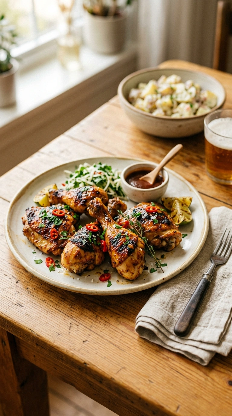 Juicy Smoky Tailgate Grilled BBQ Chicken | 40-Min Family Fall Football Game Day
